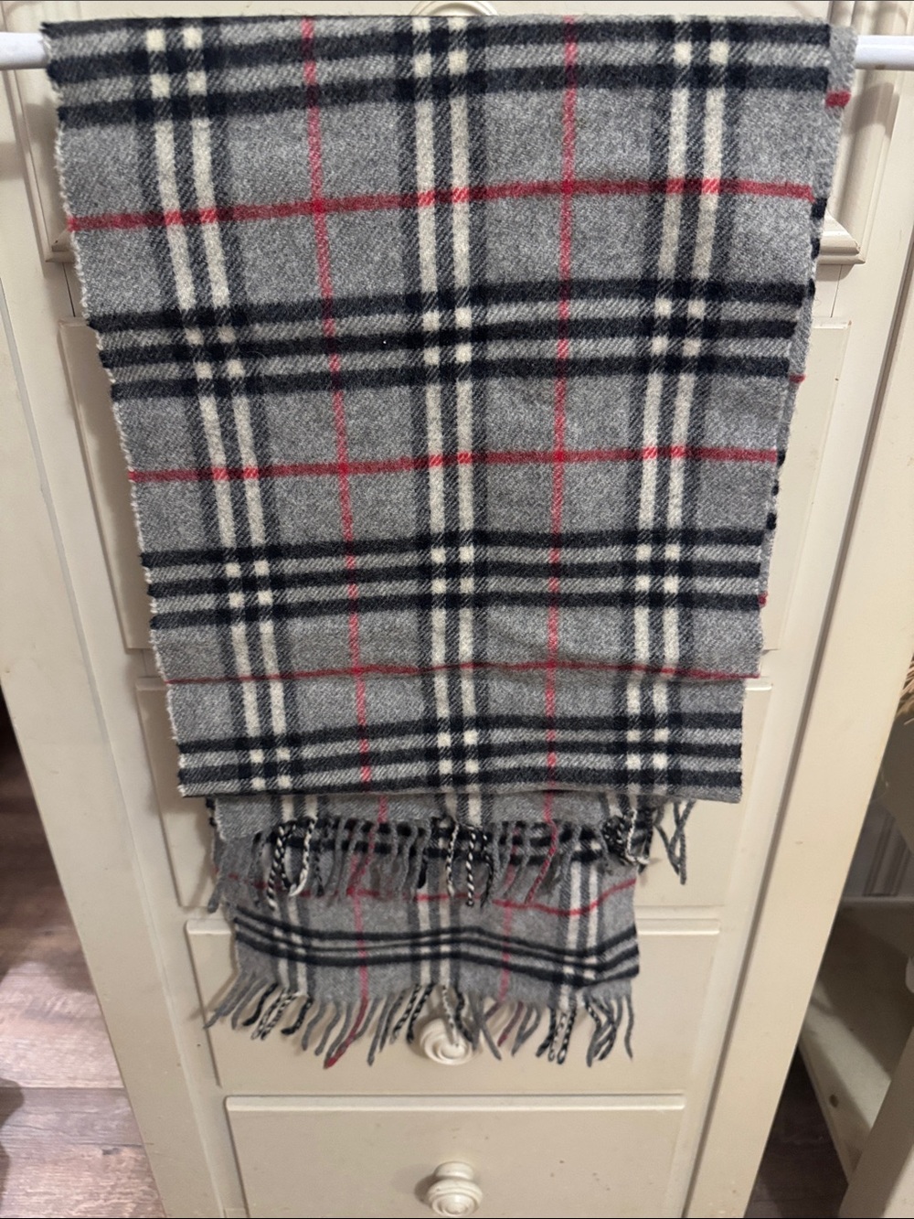 Gray Plaid Fringe Scarf - Classic Men's Accessory